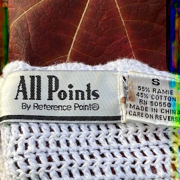 Vintage All Points ramie/cotton sweater jersey S-M - Picture 5 of 7